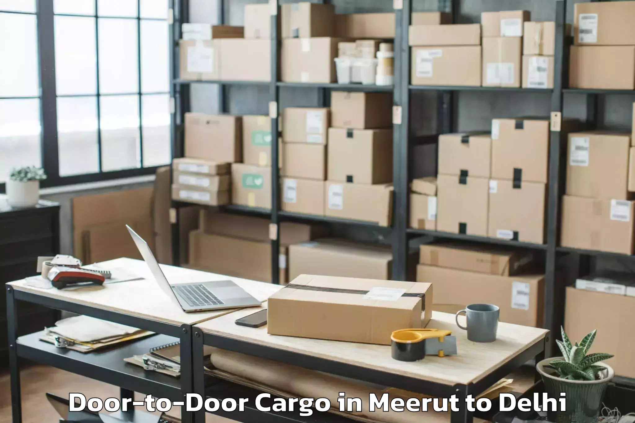 Meerut to Pacific Mall Door To Door Cargo